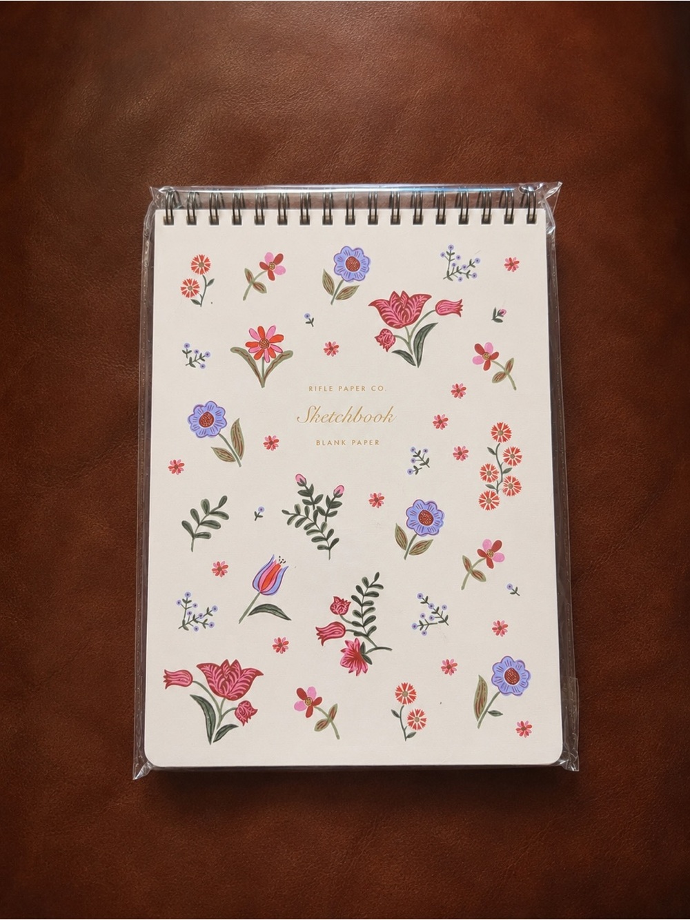 Rifle Paper Co. Cream Sketchbook with Pink, Red & Purple Floral Cover